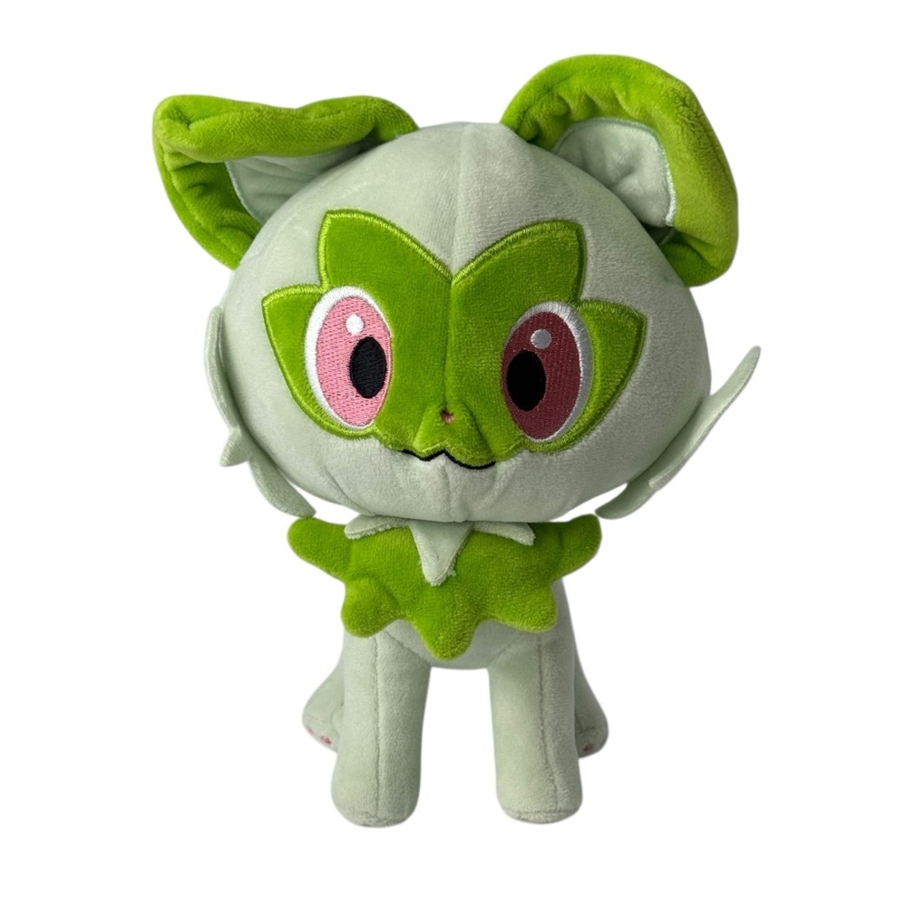 Pokemon 8.5" Green Plush of Sprigartitio Cat